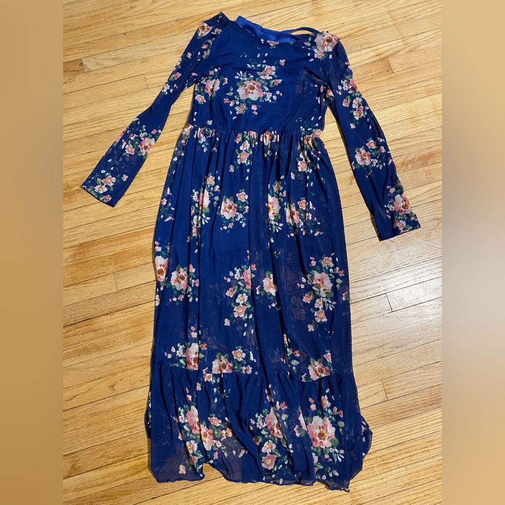 Chenault Girl 10 Dress Blue Floral Beautiful